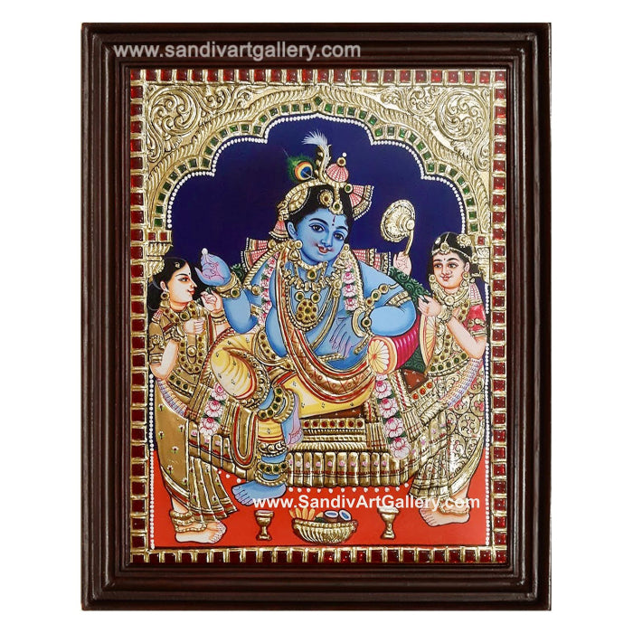 Dharbar Krishna Tanjore Painting