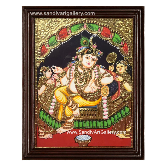 Butter Krishna Tanjore Painting1
