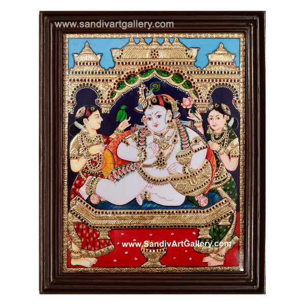 Dharbar Krishna Tanjore Painting1