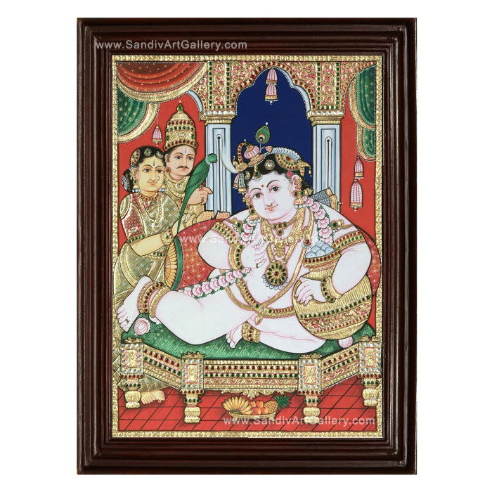 Butter Krishna Tanjore Painting4
