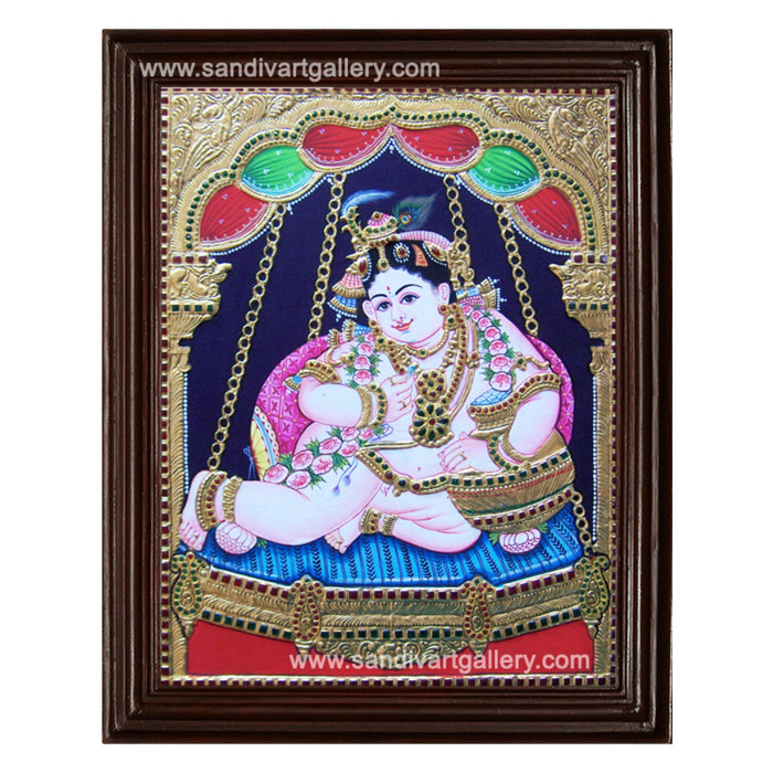 Butter Krishna Tanjore Painting5
