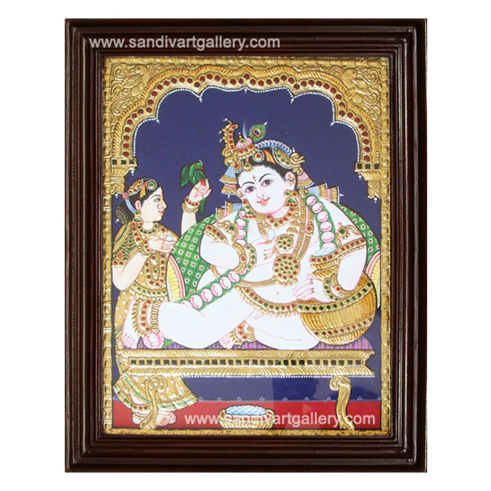Vennai Thaali Krishna Tanjore Painting2