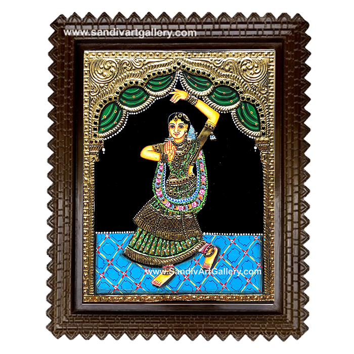 Dancing Lady Tanjore Painting4