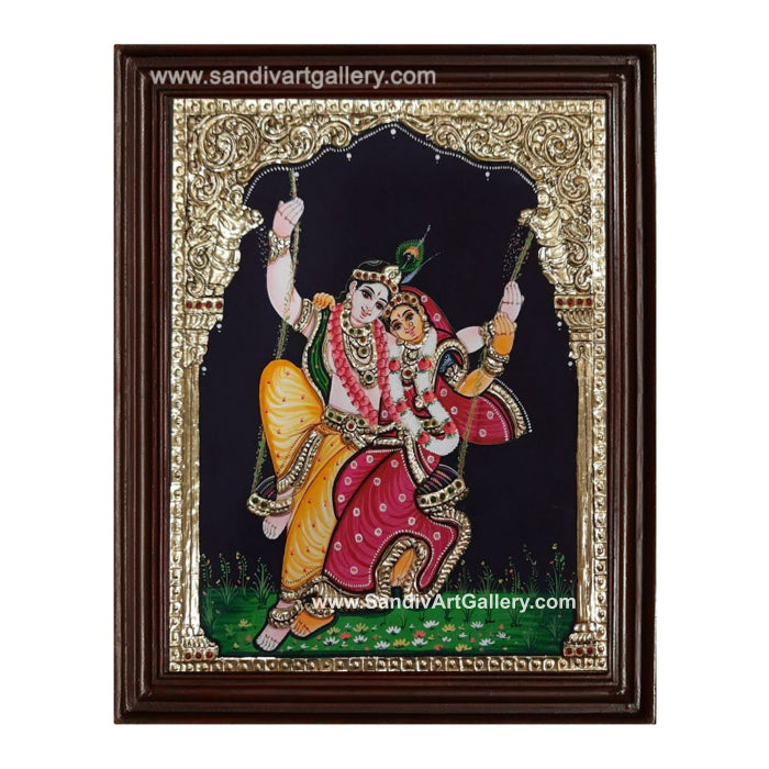 Garden Radha Krishna Tanjore Painting
