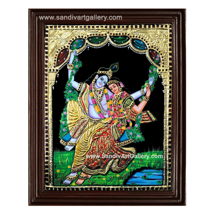 Radha Krishna Tanjore Painting1