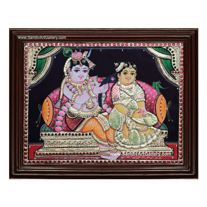 Jadai Radha Krishna Tanjore Painting