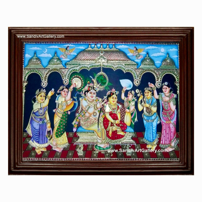 Radha Krishna Tanjore Painting3
