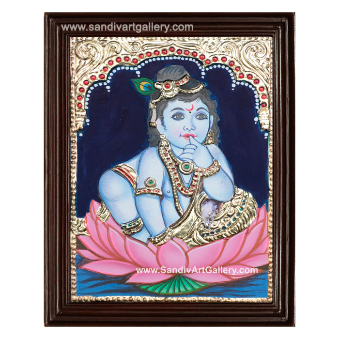Butter Krishna Tanjore Painting 7