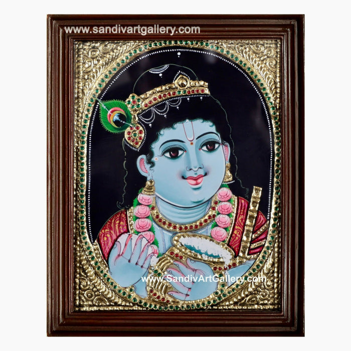 Butter Krishna Tanjore Painting8