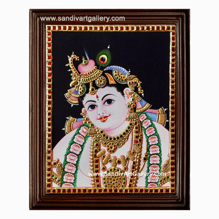 Face Krishna Tanjore Painting 1