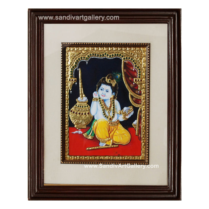 Butter Krishna Tanjore Painting