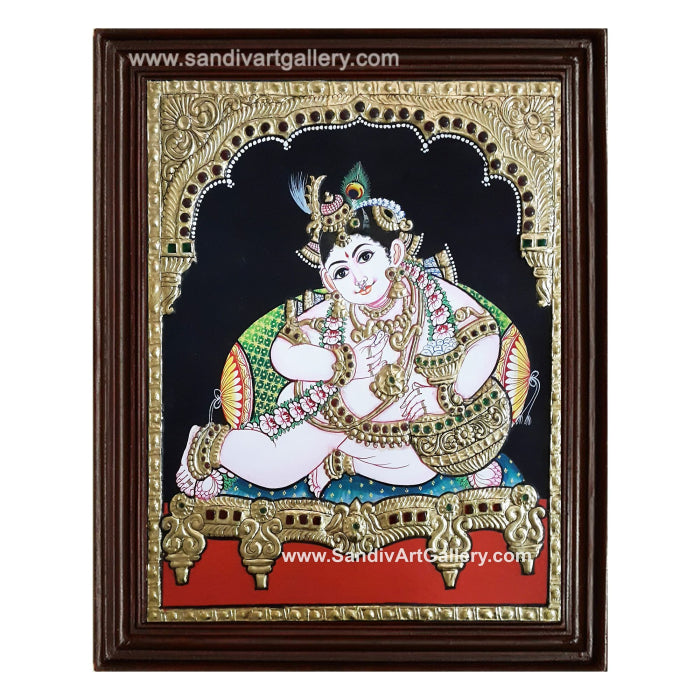 Vennai Thaali Krishna Tanjore Painting 3