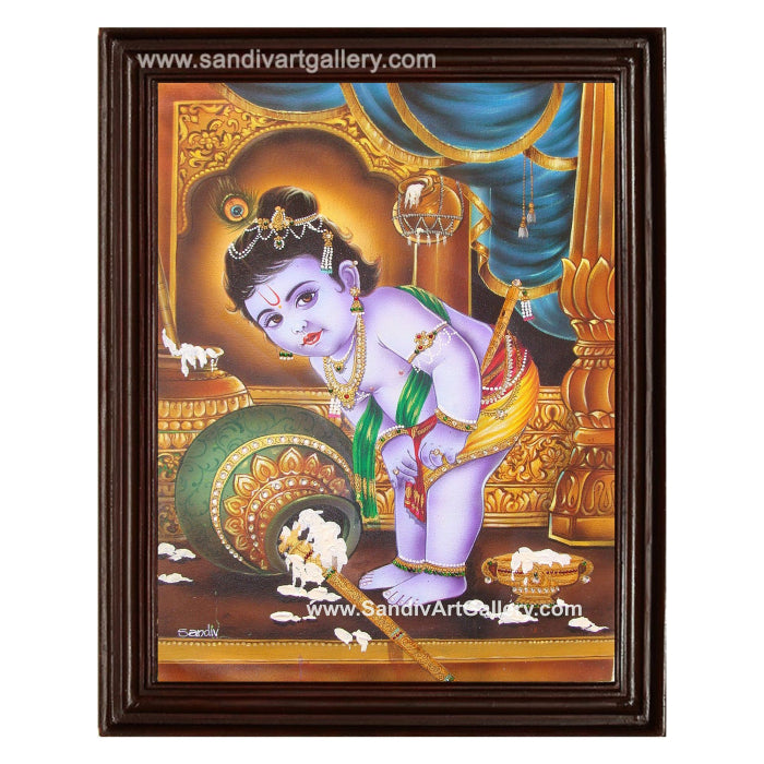 Vennai Thaali Krishna Tanjore Painting4