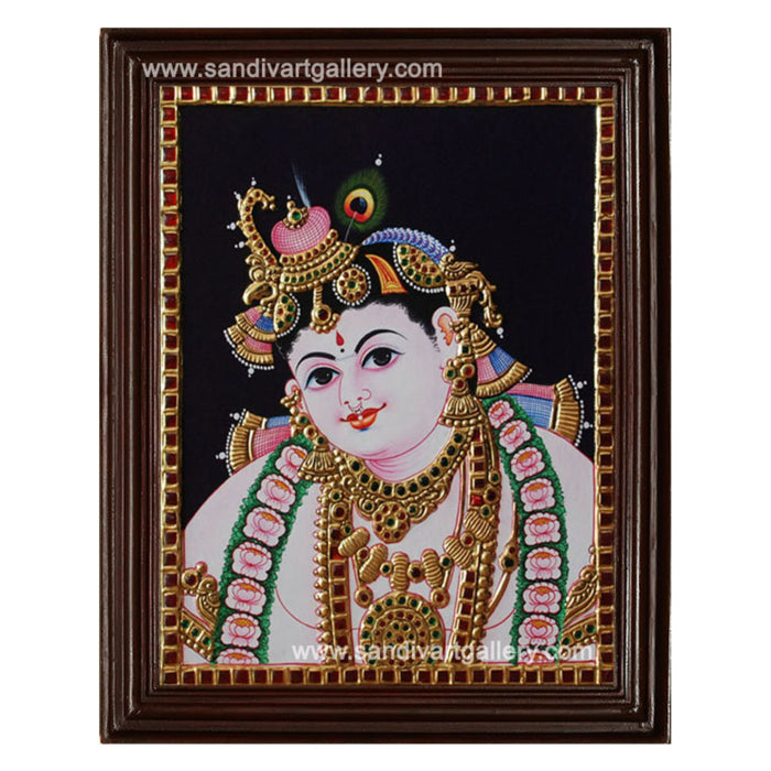 Face Krishna Tanjore Painting 3
