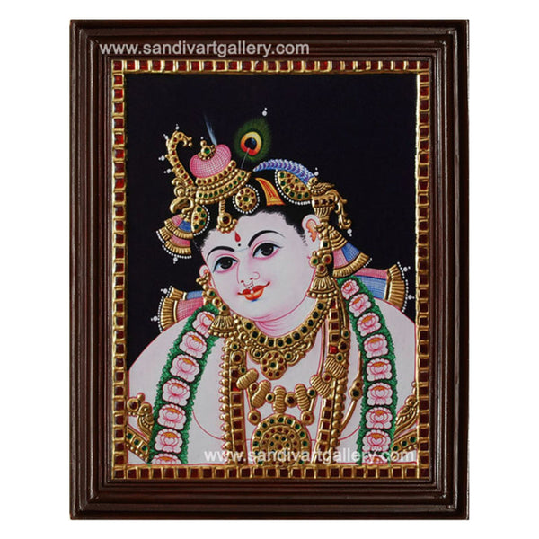 Face Krishna Tanjore Painting 3