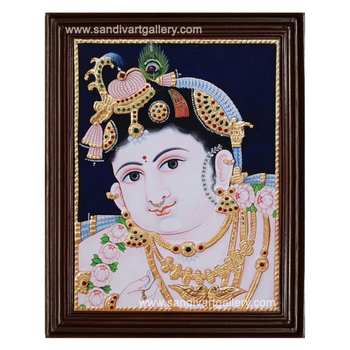 Face Krishna Tanjore Painting 4