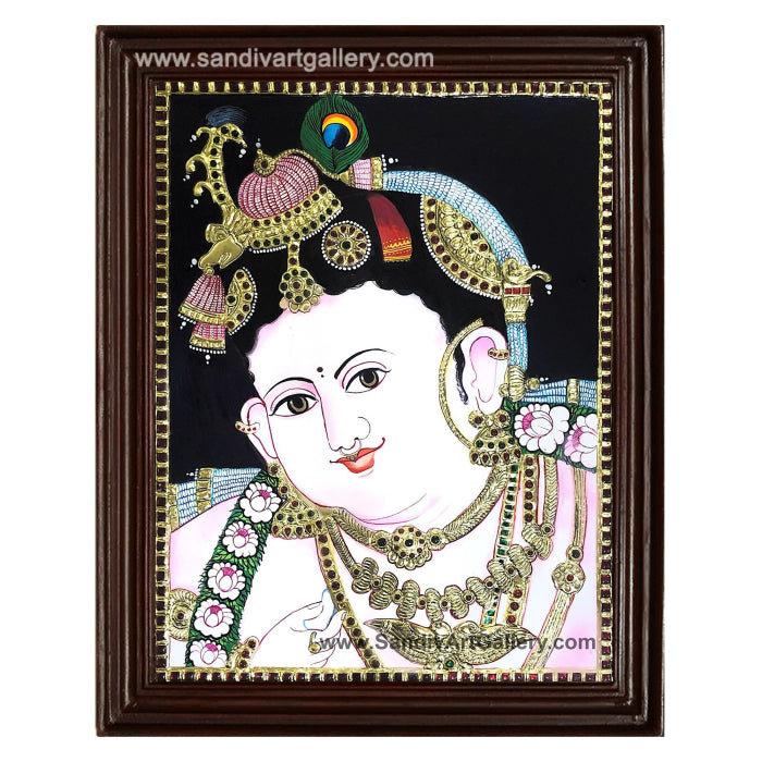 Face Krishna Tanjore Painting 5