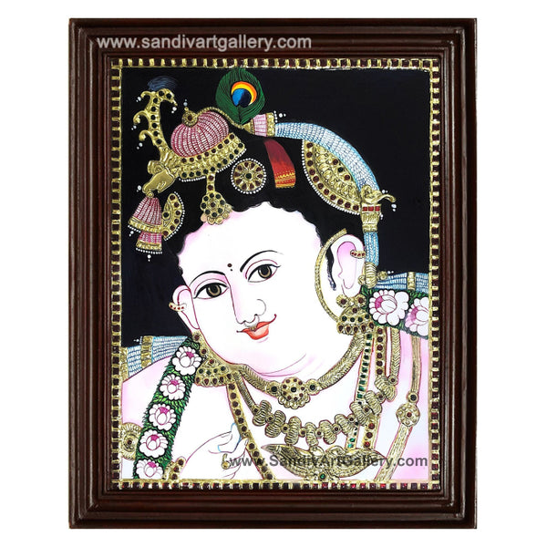 Face Krishna Tanjore Painting 5