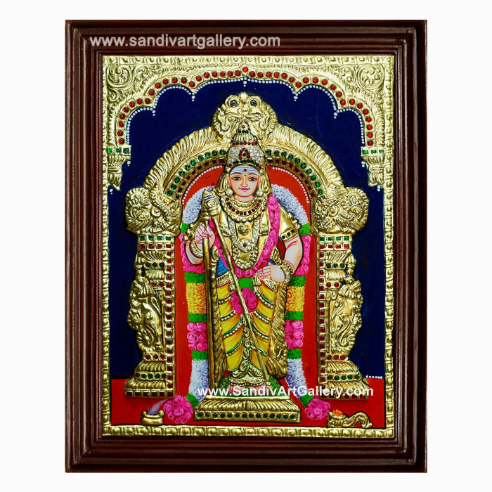 Murugar 2D Embossed Tanjore Painting