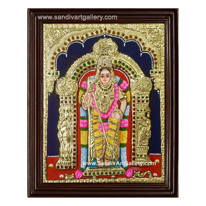 Subramanya Swamy Semi Embossed Tanjore Painting 1