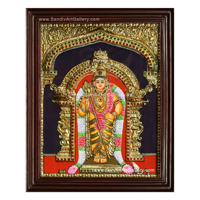 Murugan Semi Embossed Tanjore Painting 2