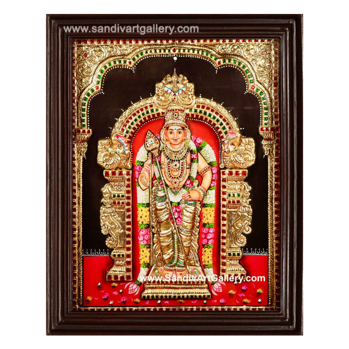 Murugan 3D Embossed Tanjore Painting 1