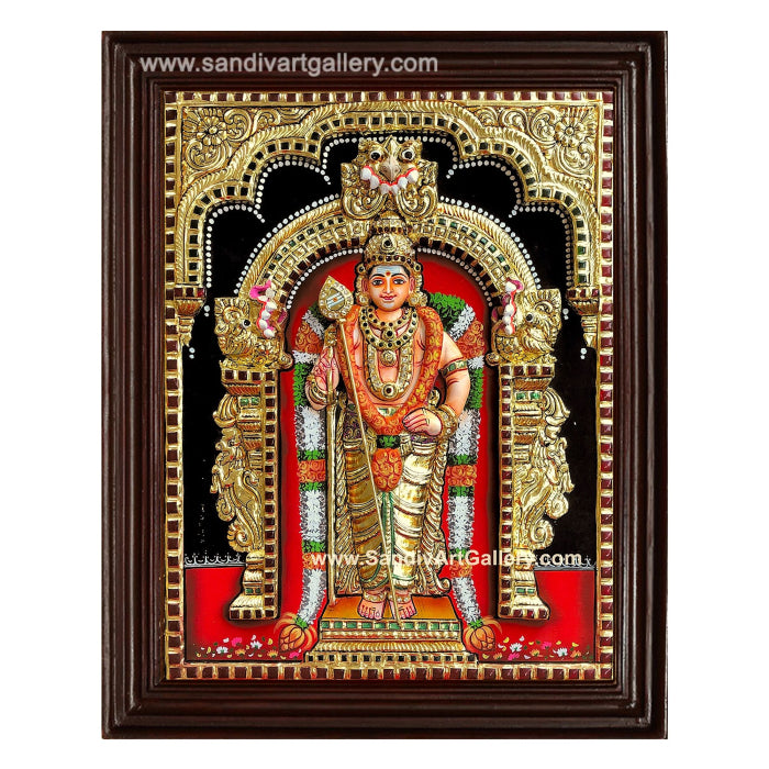Subramanya Swamy 3D Embossed Tanjore Painting