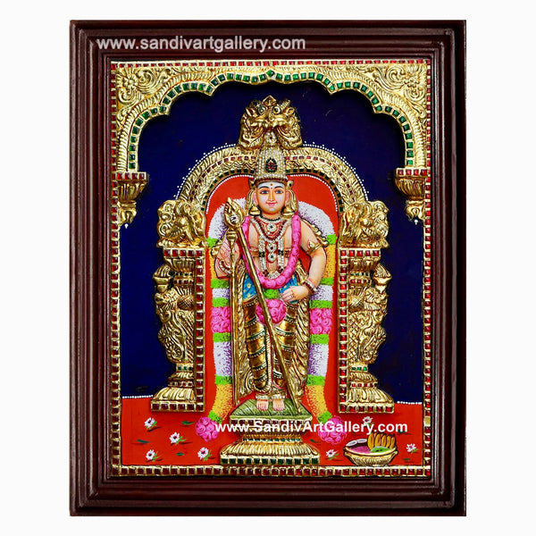 Murugar 3D Embossed Tanjore Painting