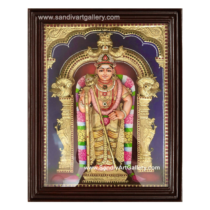 Murugan 3D Embossed Tanjore Painting 2