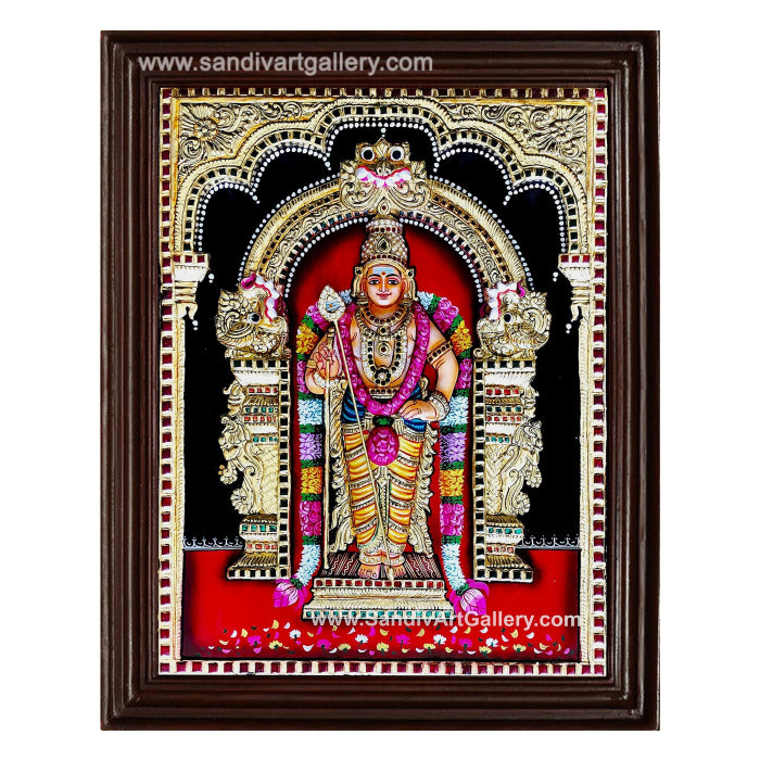 Murugan 3D Embossed Tanjore Painting 3