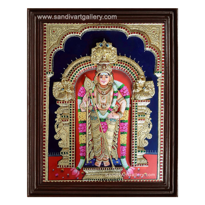Murugan 3D Embossed Tanjore Painting 4