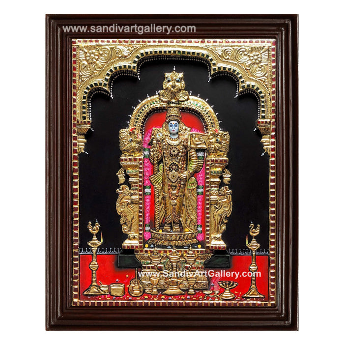 Chennimalai Murugan 3D Super Embossed Tanjore Painting