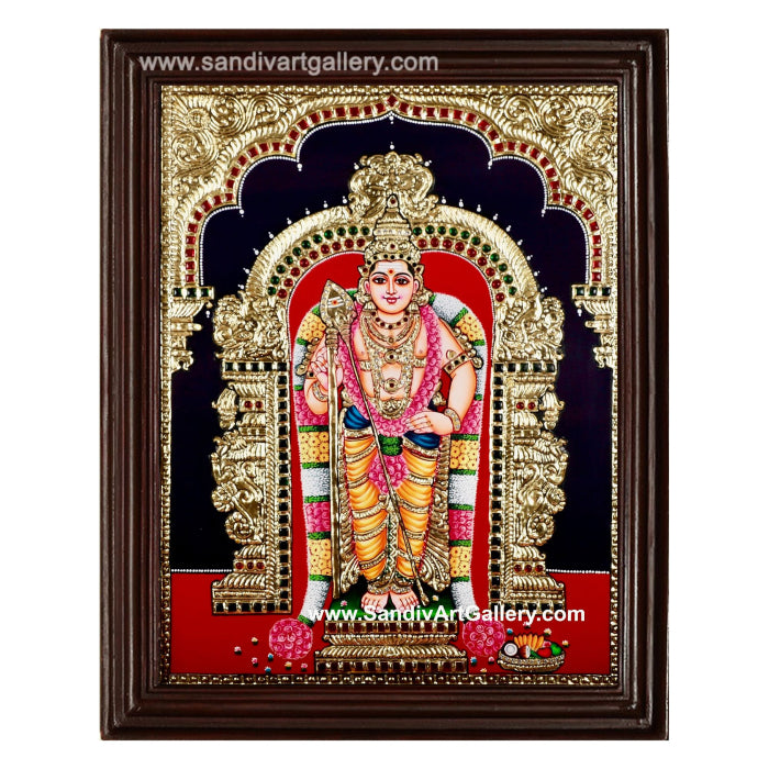 Thiruchendur Murugan Tanjore Painting 1