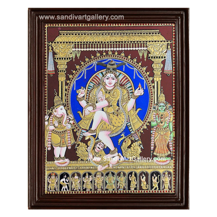 Chidambaram Thillai Natarajar Tanjore Painting