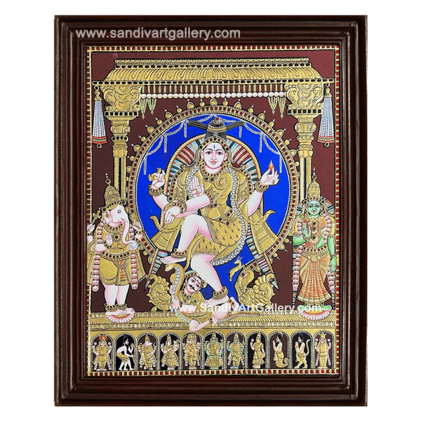 Chidambaram Thillai Natarajar Tanjore Painting