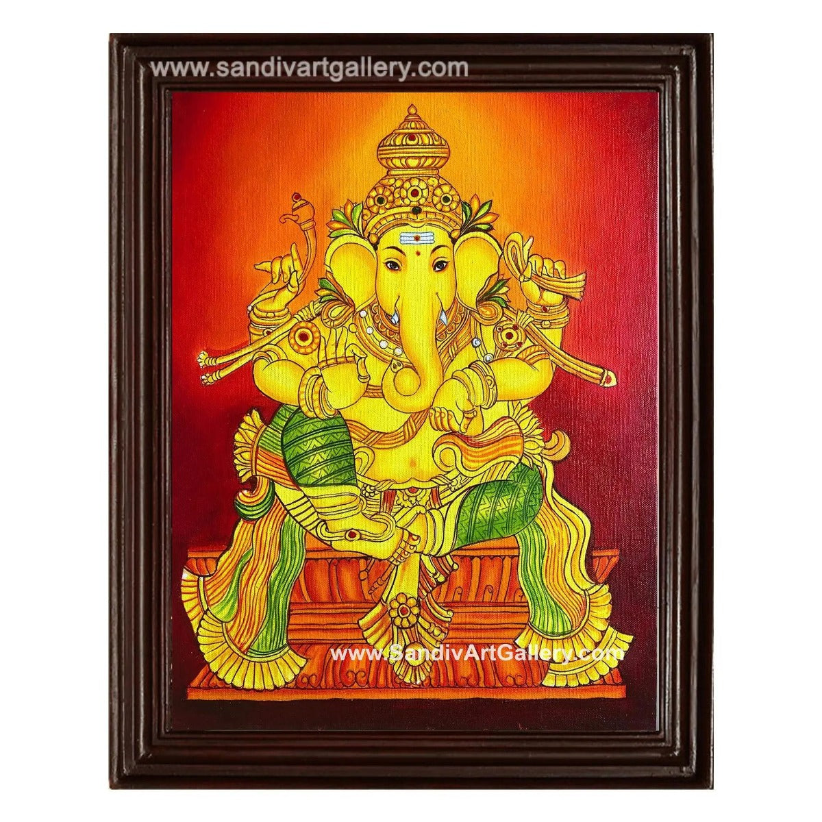 Ganesha, Lakshmi, Balaji Padmavathi, Saraswathi and Subramanya Swamy- Pooja Room Kerala Mural Paintings