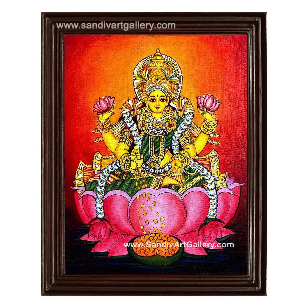 Ganesha, Lakshmi, Balaji Padmavathi, Saraswathi and Subramanya Swamy- Pooja Room Kerala Mural Paintings