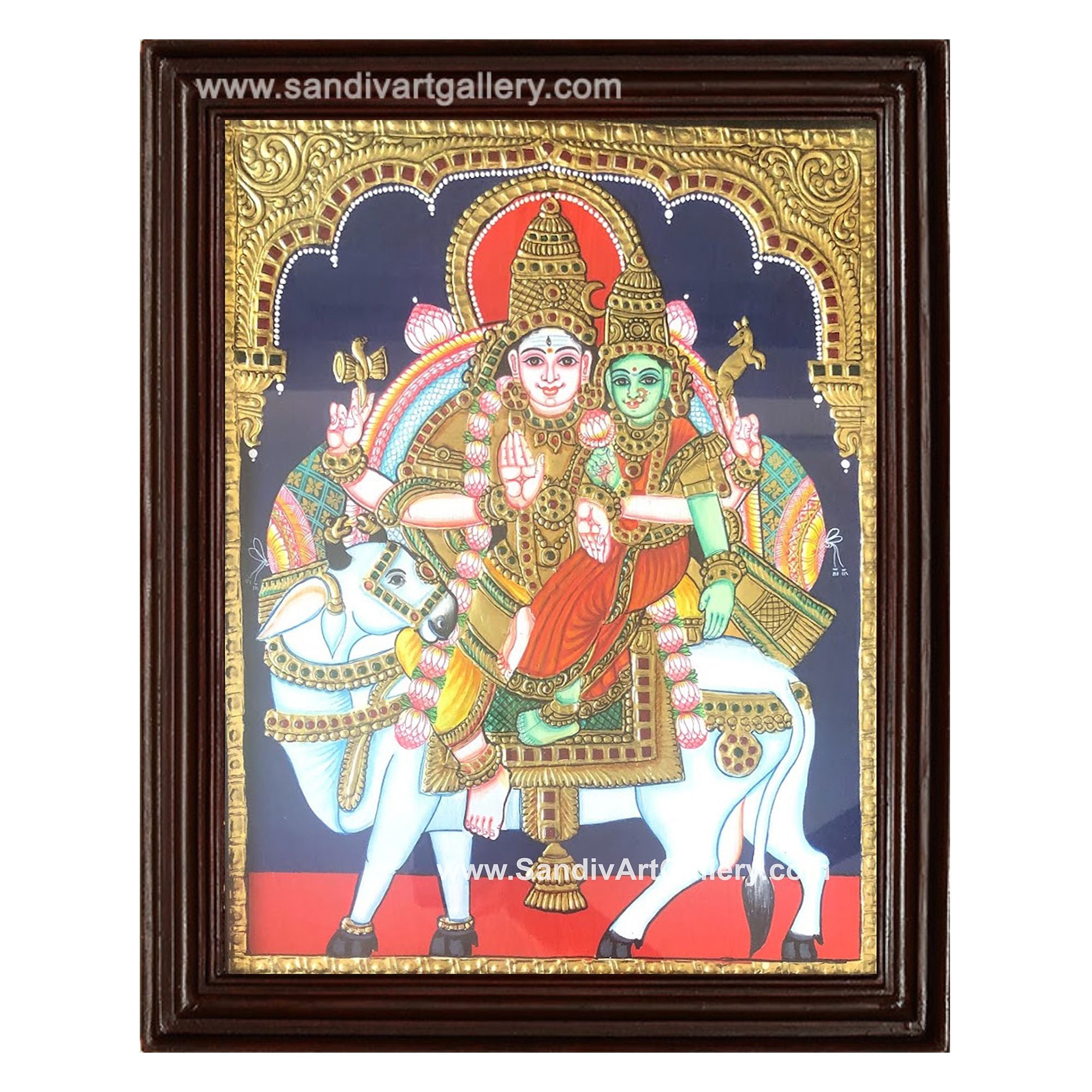 Pradosha Shivan Tanjore Painting