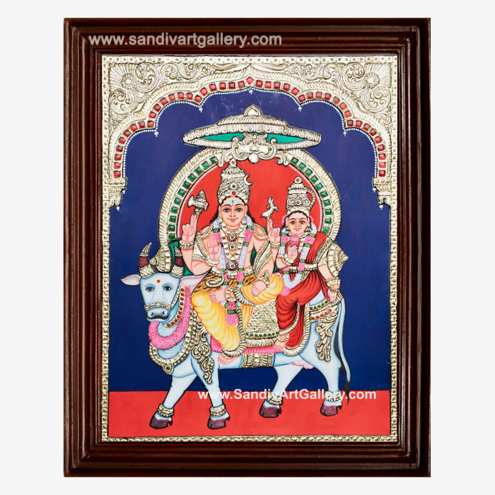 Shiva Parvathi Tanjore Painting