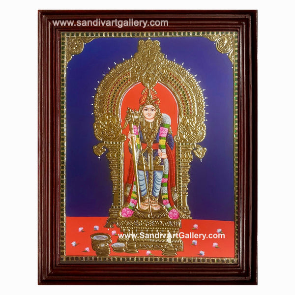 Palani Raja Alankara Murugan Tanjore Painting 1