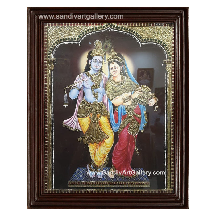 Radha Krishna Tanjore Painting12