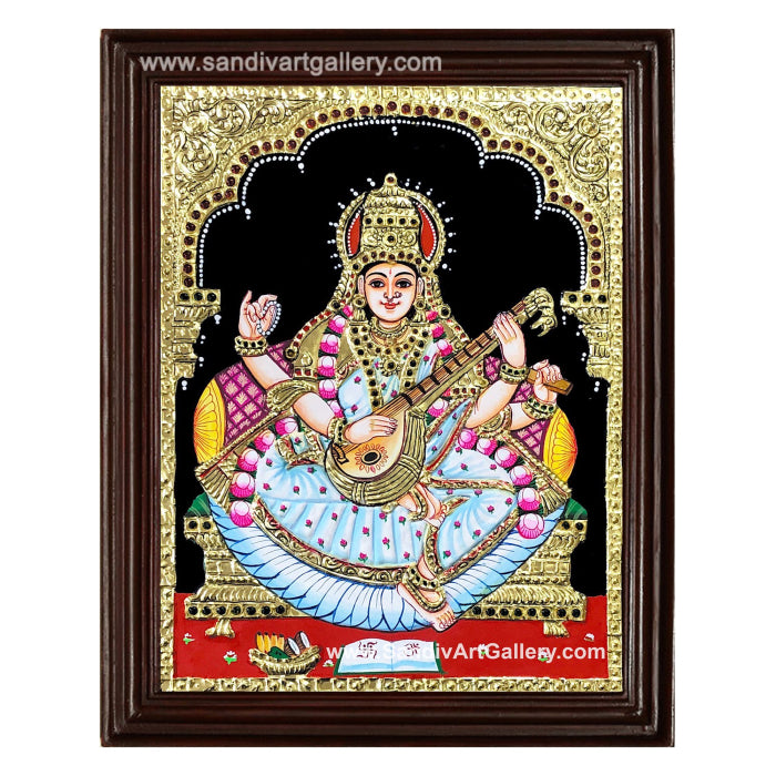 Saraswati Maa Tanjore Painting