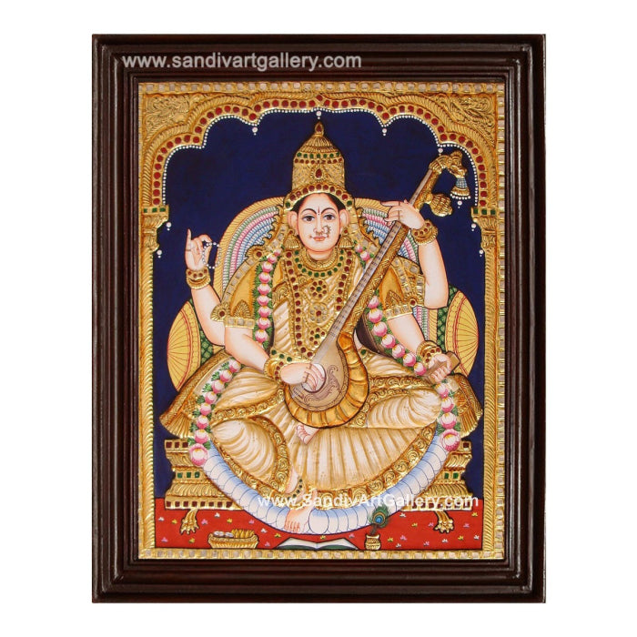 Saraswathi Tanjore Painting 3