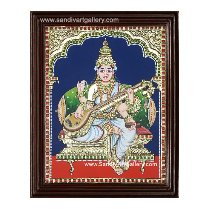 Saraswathi Maa Tanjore Painting 1