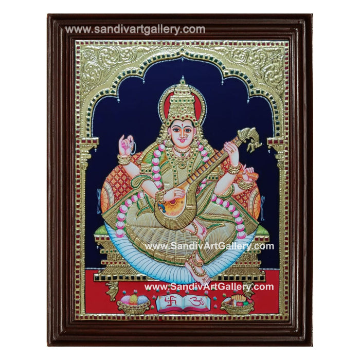 Saraswathi Tanjore Painting 8