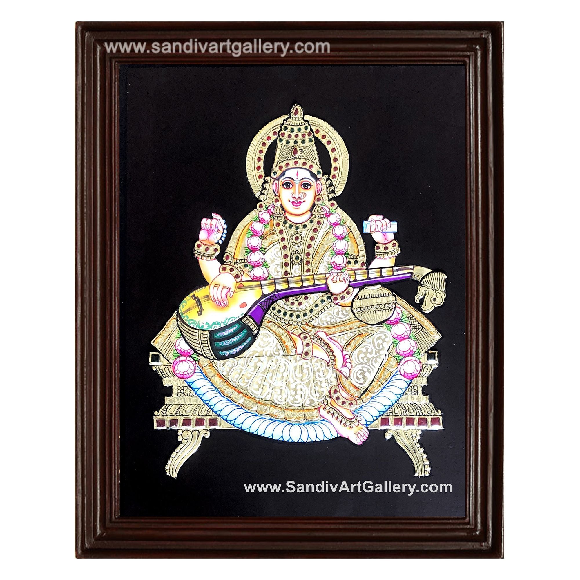 Saraswathi Tanjore Painting