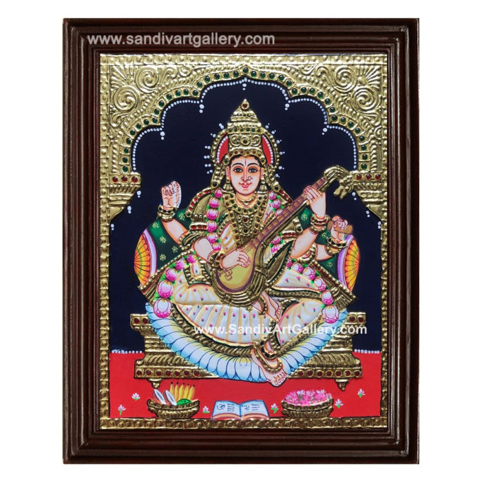 Saraswathi Maata Tanjore Painting