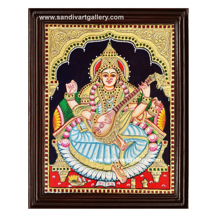 Saraswathi Tanjore Painting