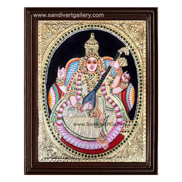 Saraswathi Tanjore Painting 11