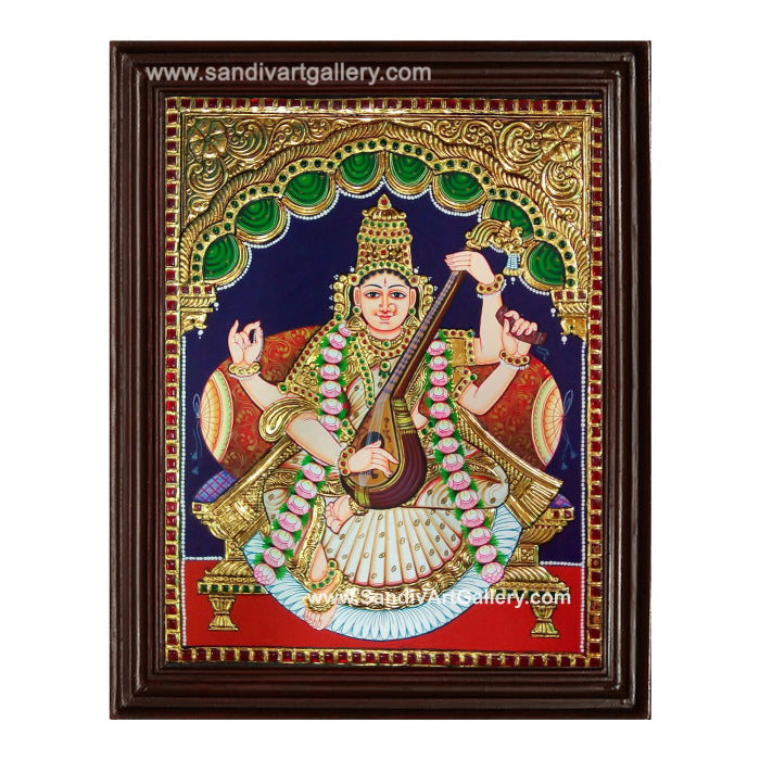 Saraswathi Tanjore Painting 12
